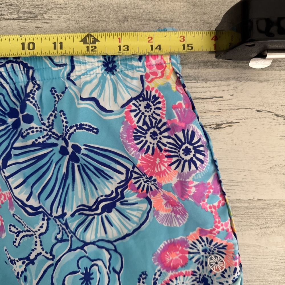 LILLY PULITZER BALI BLUE ONCE UPON A TIDE OCEAN TRAIL SHORTS SIZE S WOMEN'S - Picture 9 of 12